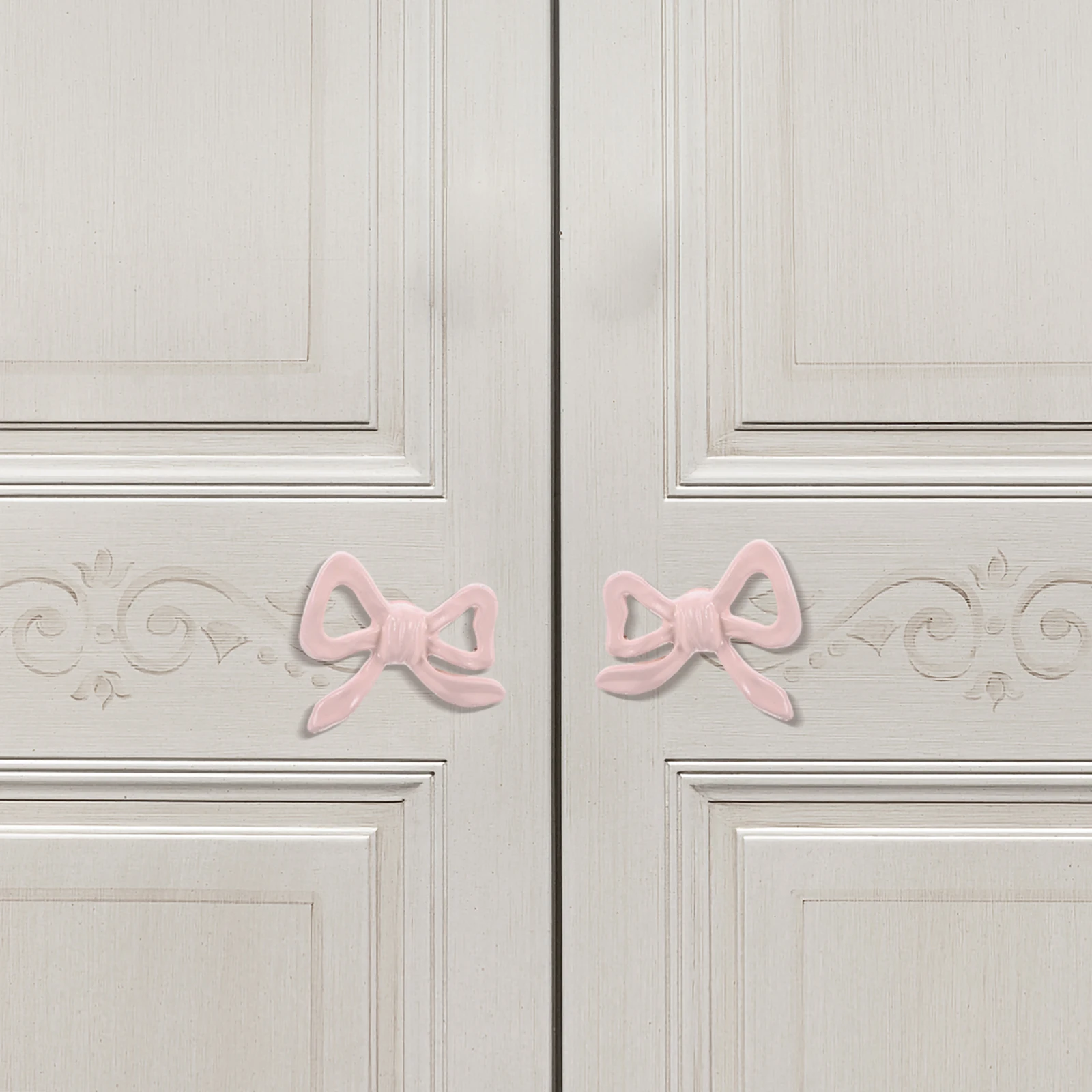 

Metal Bowknot Cabinet Door Handle Vintage Distressed Style Decorative Pull for Drawer Wardrobe Dresser Bedroom Kitchen Hardware