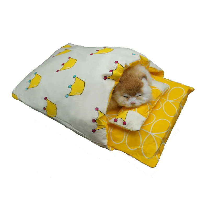 Removable Cats Bed Cat Litter Sleeping Bag Home Supplies Products for Cats Large Pet Dog Bed Cat's House Cave Comfortable Cats