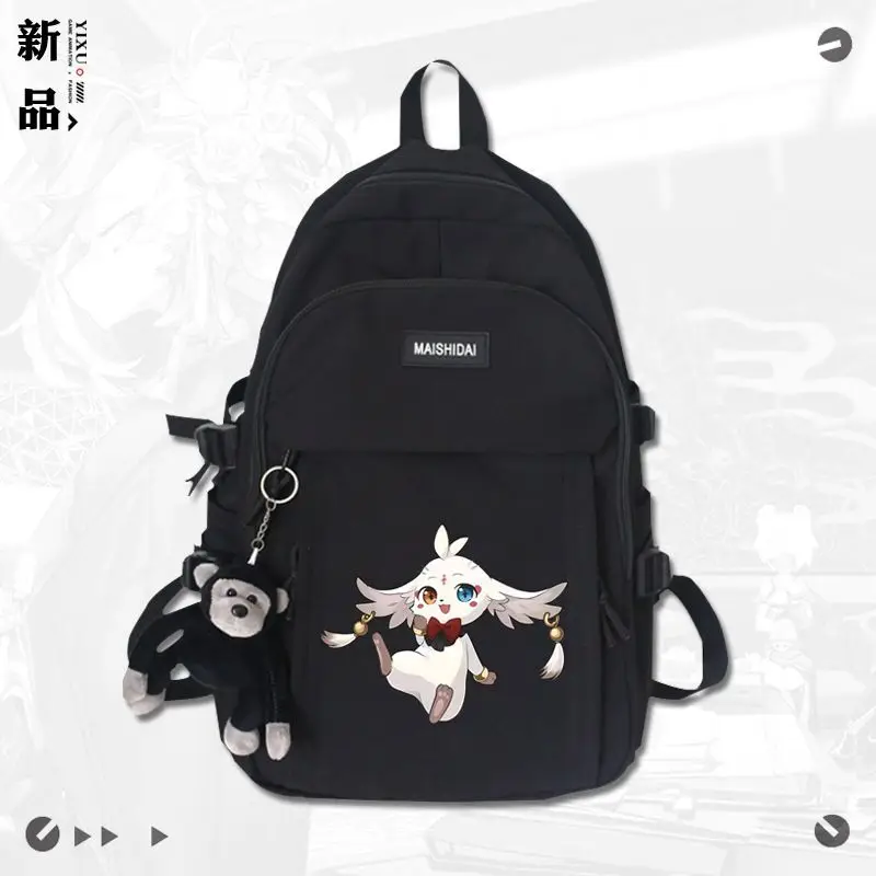 Mingchao Long Li Jinxi Q Version Cartoon Character Game Peripheral Student Simple Unisex Double Shoulder Backpack TT Anime
