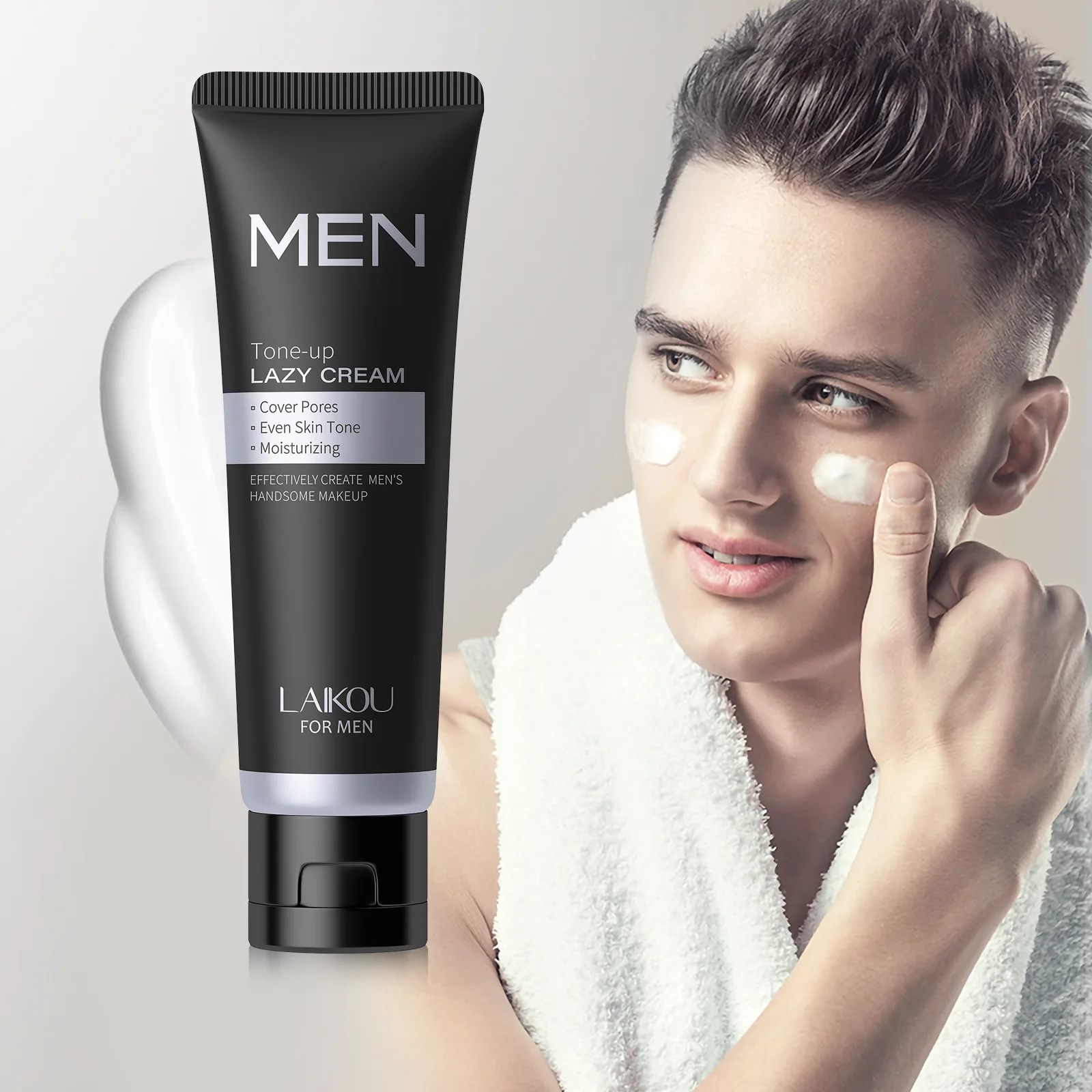 

1pc / 3pcs Laikou Men's Plain face cream50g Enhance complexion Lasting Concealer Moisturizing Hidden pores Cleansed Skin Care