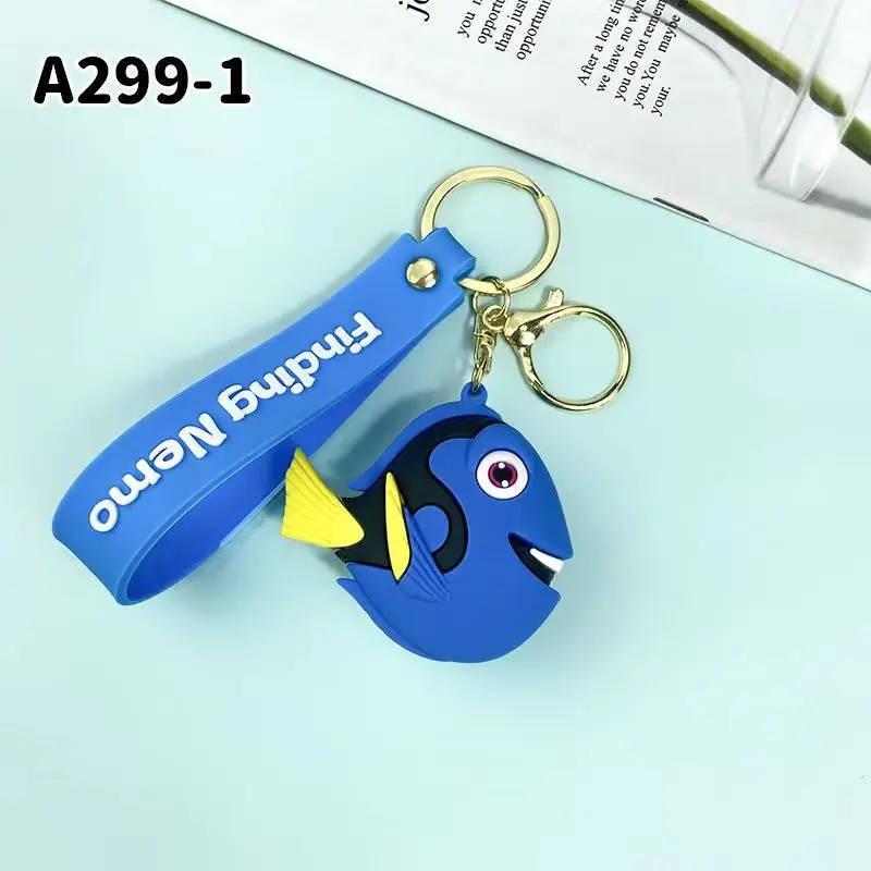 Nuova ricerca Nemo clown fish portachiavi cartoon drip rubber creative car key chain stall crane machine gift