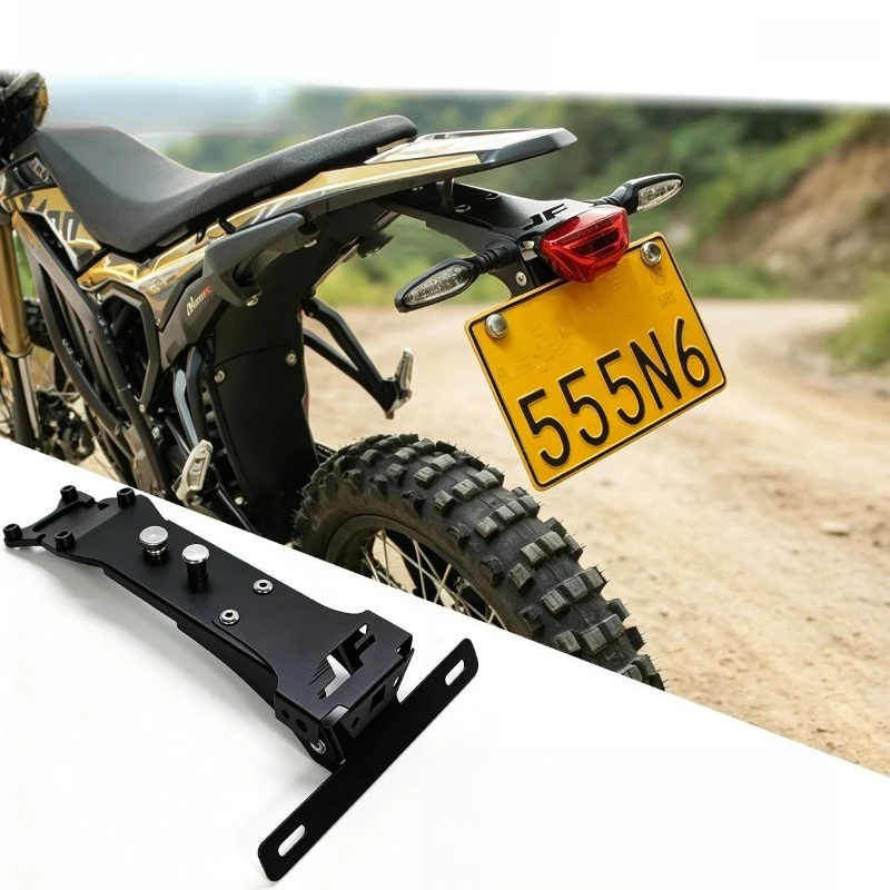 CNC Steel License Plate Bracket Compatible with Jifeng Electric Scooter No Drill Mounting License Plate Holder Frame