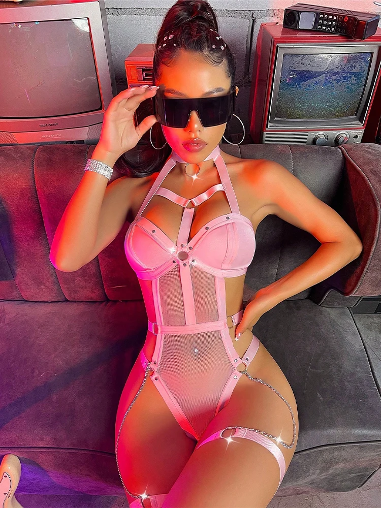 

Сексуальное боди, женское горячее сетчатое белье, открытое анальное прозрачное полое боди, эротическая цепочка, фетиш, нижнее белье, комплект экзотической одежды