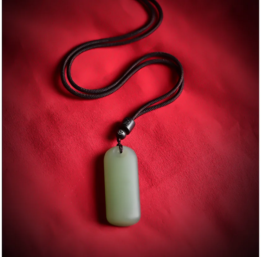 Natural Hetian Brand Green Pendant Handcarved Jade Necklaces Elegance Exquisite Jewelry Accessories Unisex