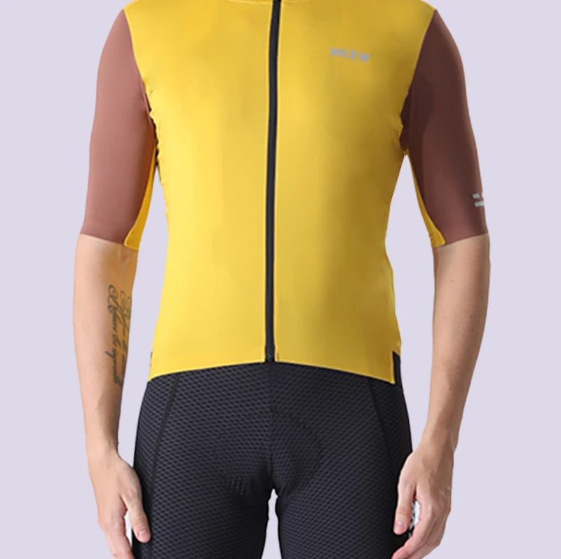 MKEW Sommer Herren Pro Radsporttrikot Atmungsaktive MTB Kurzarm-Fahrradbekleidung mit Taschen für Mountainbike und Rennrad – Detail 14