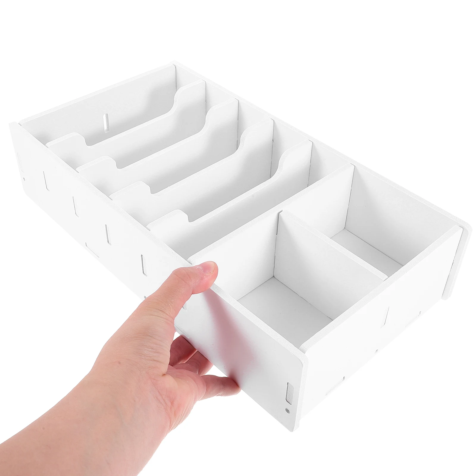 Large 7 Compartments Coin ganizer Box for Bills Receipts Coins Storage Material Desktop File ganizer Money Storage Box