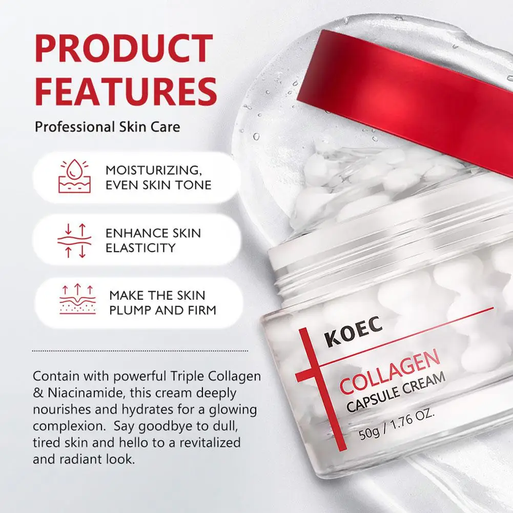 كريم الكولاجين KOEC يحسن الخطوط الدقيقة كريم وجه مرطب تركيبة احترافية كريم مضاد للشيخوخة للبشرة الجافة الأكثر مبيعًا