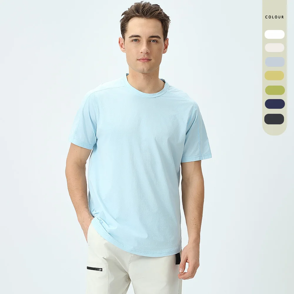 

Summer Quick-Drying T-shirt Casual Short-sleeved Breathable Loose Training Top Moisture-absorbing Sweating Running Fitness