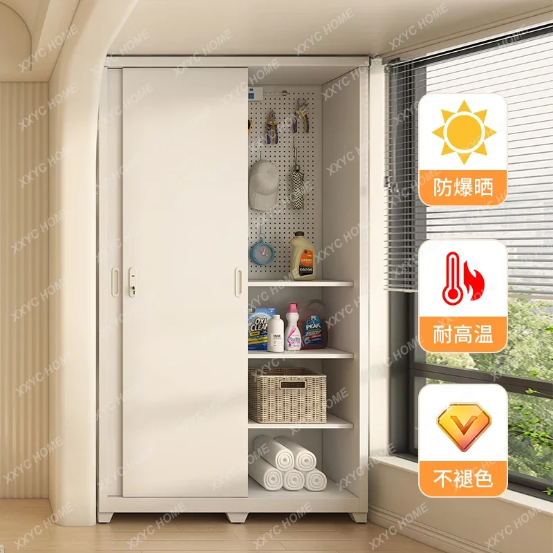 Balcony Locker Multi-layer Large Capacity Grocery  Outdoor Waterproof Sunscreen Cleaning Products Bay Window Storage Cabinet