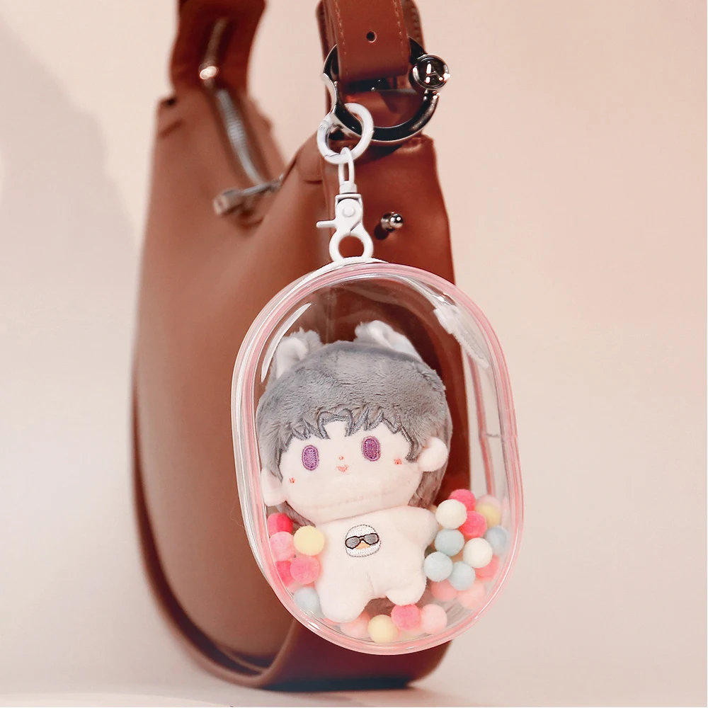 Transparent Mystery Box Plush Dolls Storage Pouch Keychain Organizer Box Key Chain Bag Storage Pouch Classic Thicken  Wallet