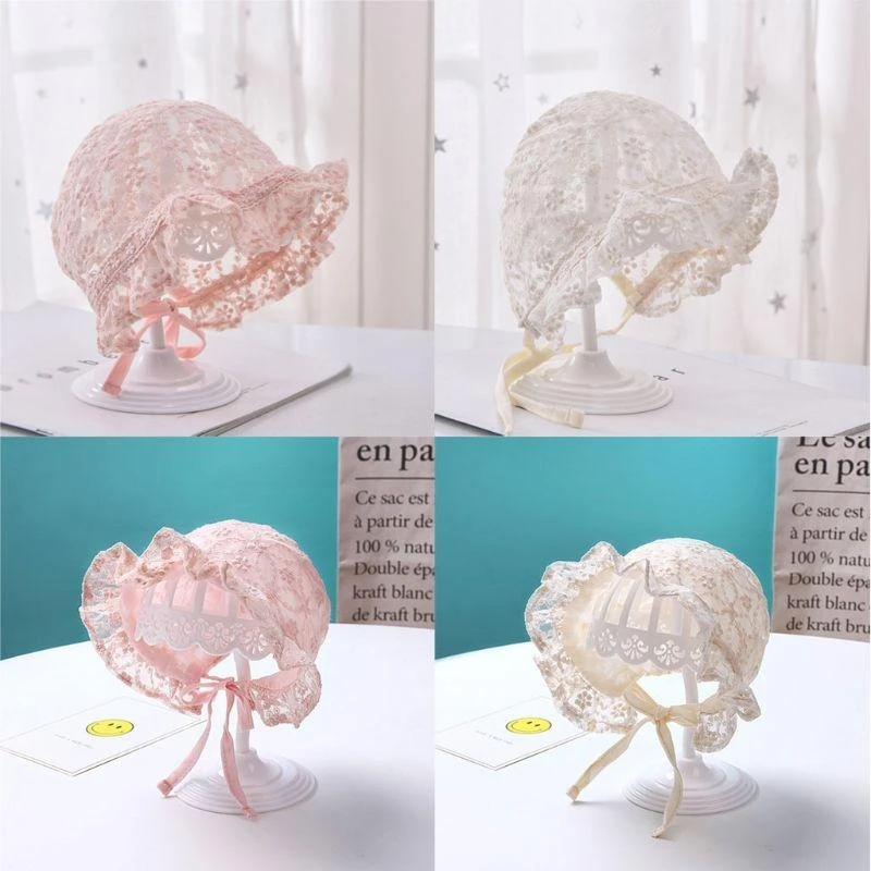 J15U التصوير الدعائم الصيف طفلة لقبعة الشمس تنفس القطن الرضع بونيه #1