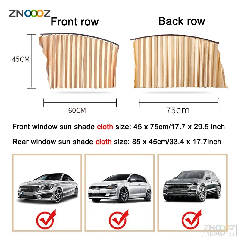 Magnetic Car Sunshade Window Curtains Auto Window Sun Shade Privacy Sun UV Protection Window Shield Car Interior Accessories