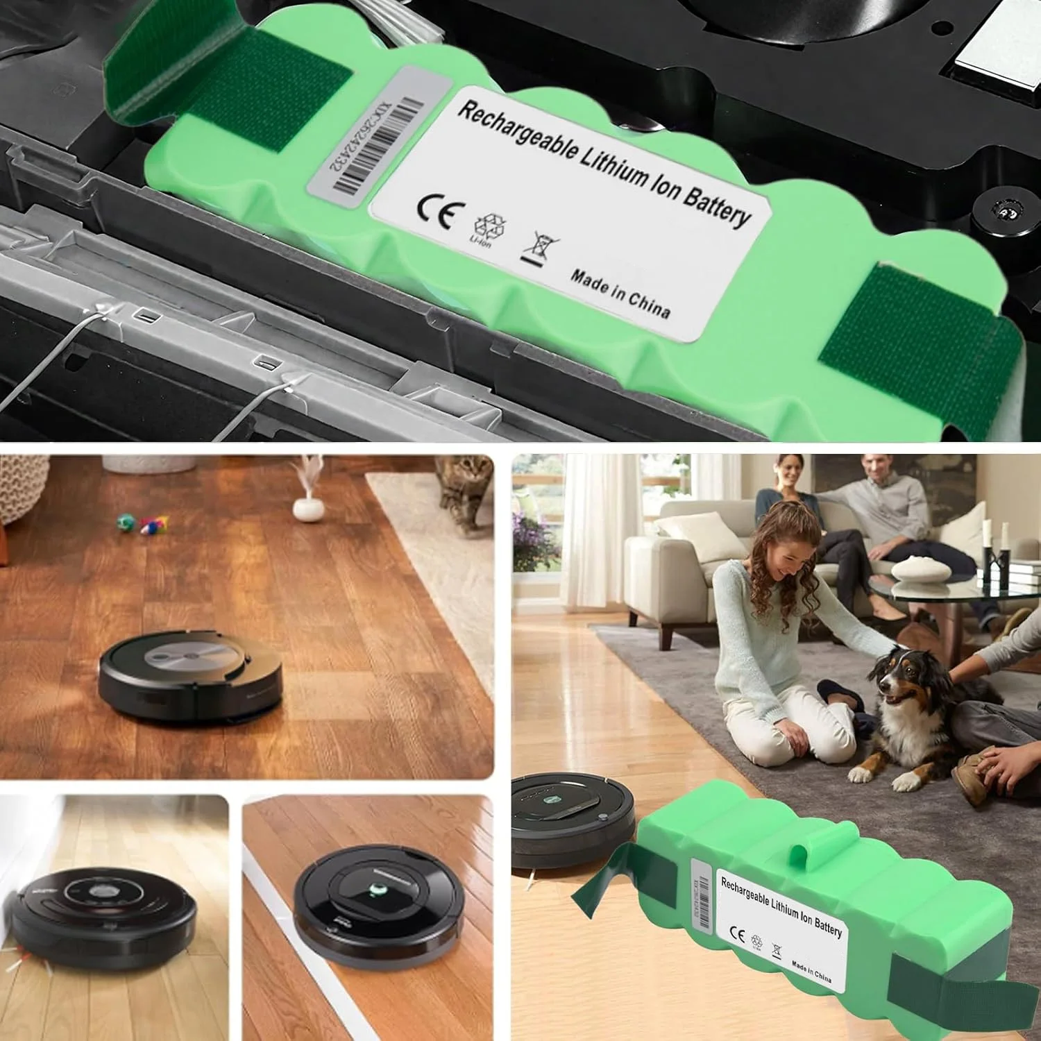 14.4 فولت 6400 مللي أمبير ل اي روبوت رومبا 500 بطارية ل رومبا 500 600 700 800 890 880 870 860 790 7800 سلسلة بطارية المكنسة الكهربائية