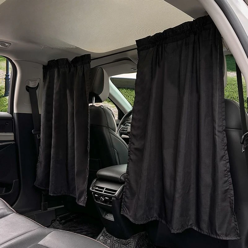 

Car Front Rear Partition Curtain Retractable Sunshade Heat Insulation Hanging Privacy Screen