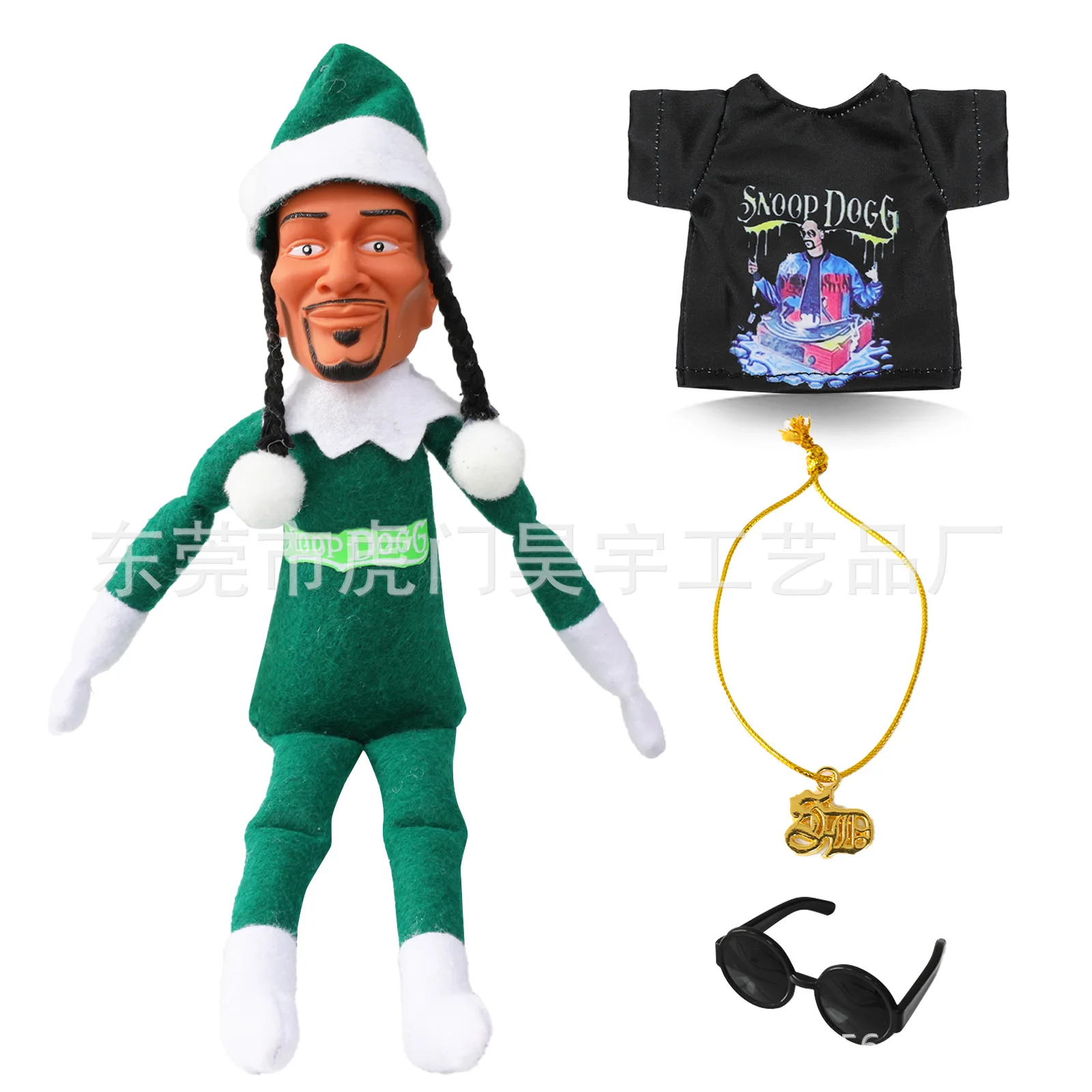 New Snoop on A Stoop Hip Hop Lovers Christmas Elf Behaving Badly Toy doll Dining table desk decorations Christma decoration gift