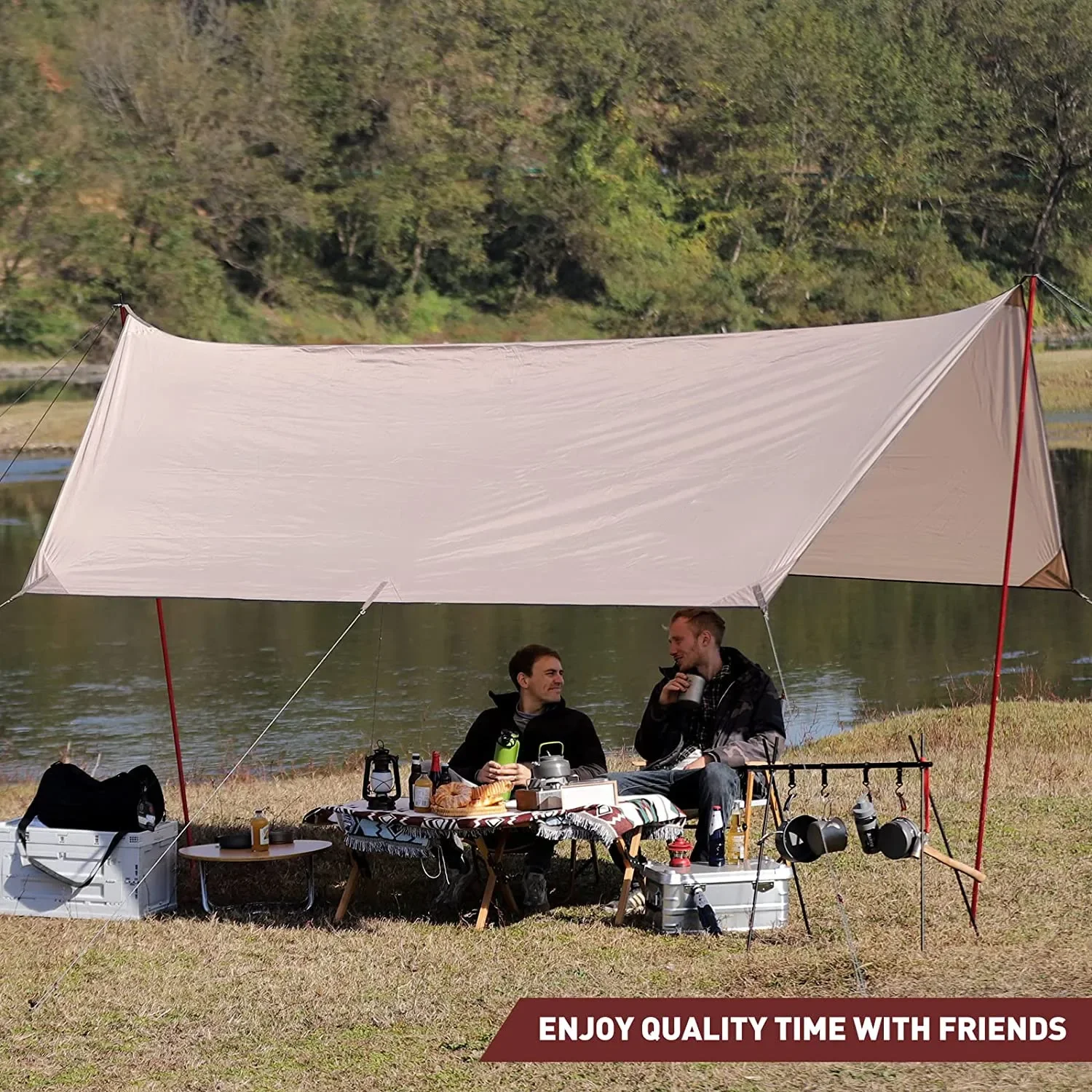 

zz hot sell rain fly tarp Lightweight for Camping Backpacking and Outdoor new style Tent Tarp Camping Tarp Tent