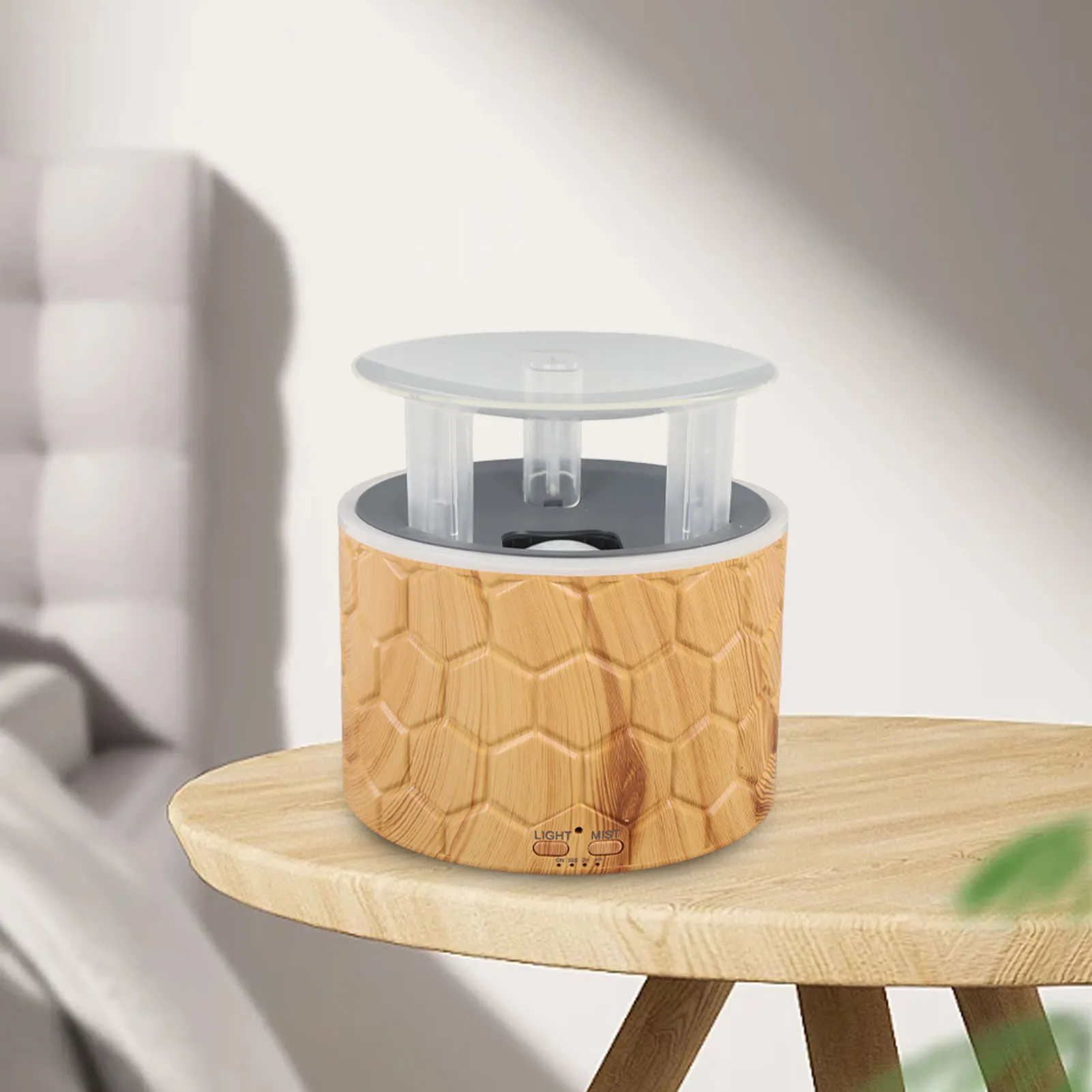 

Настольный увлажнитель воздуха 400 мл, диффузор эфирного масла для ароматерапии с ночным светом, таймер с автоматическим отключением для домашней спальни