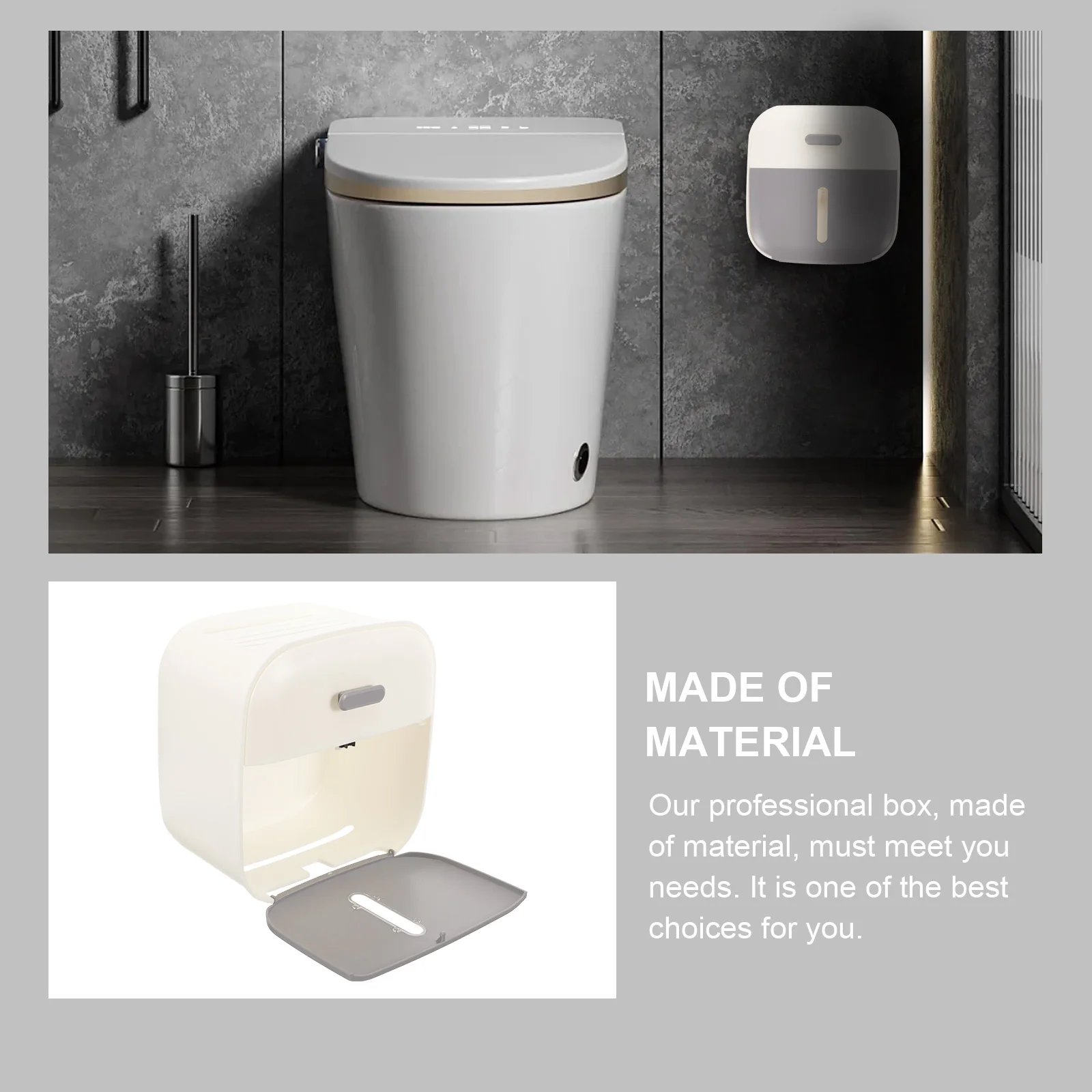 

Double Layer Tissue Box Storage Rack White Gray Drawer Paper Towel Holder Bathroom Kitchen Napkin Case Eco Friendly Waterproof