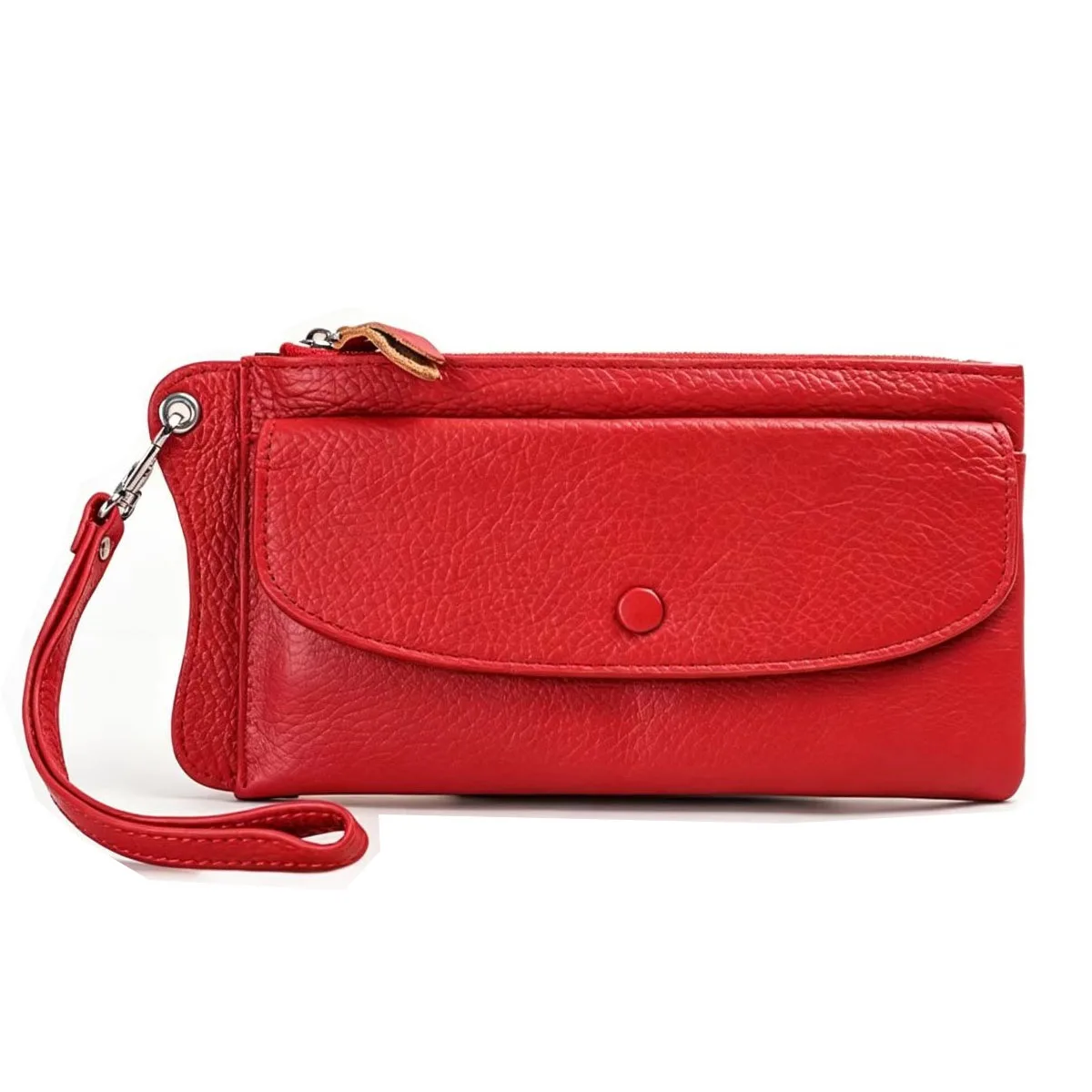 Women Genuine Leather Wallet RFID Card Holder Phone Coin Purse Ladies Daily Wristlet Clutch Bag 2026 New
