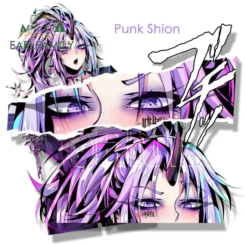 EARLFAMILY Punk Tattoo Shion Fanart Car Sticker Cartoon Anime Waifu Decal JDM Peek Girl Graffiti Stickers Car Accessories