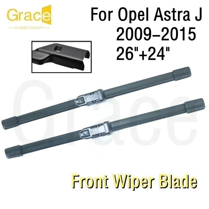 

Wiper Blade For Opel Astra J 26"+24" Car Windshield Windscreen Rubber 2009 2010 2011 2012 2013 2014 2015
