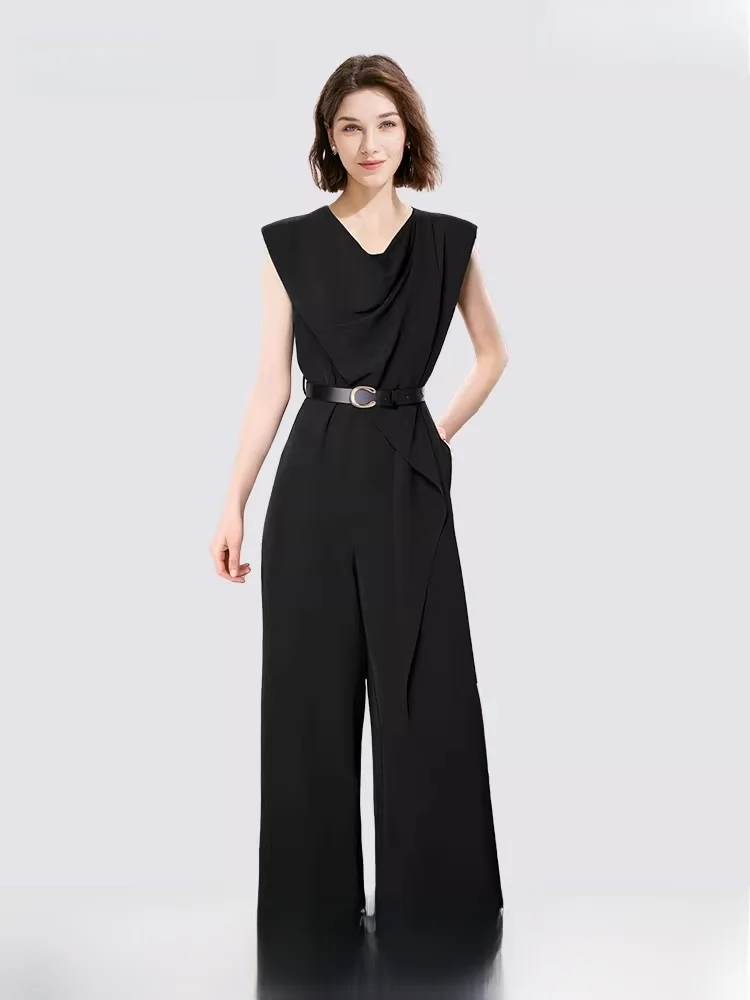 

Meeetro Faionable Women's One-Piece Suit High Waist Wide Leg Pants Commute Sle Summer New Arrival Ele Monocomatic