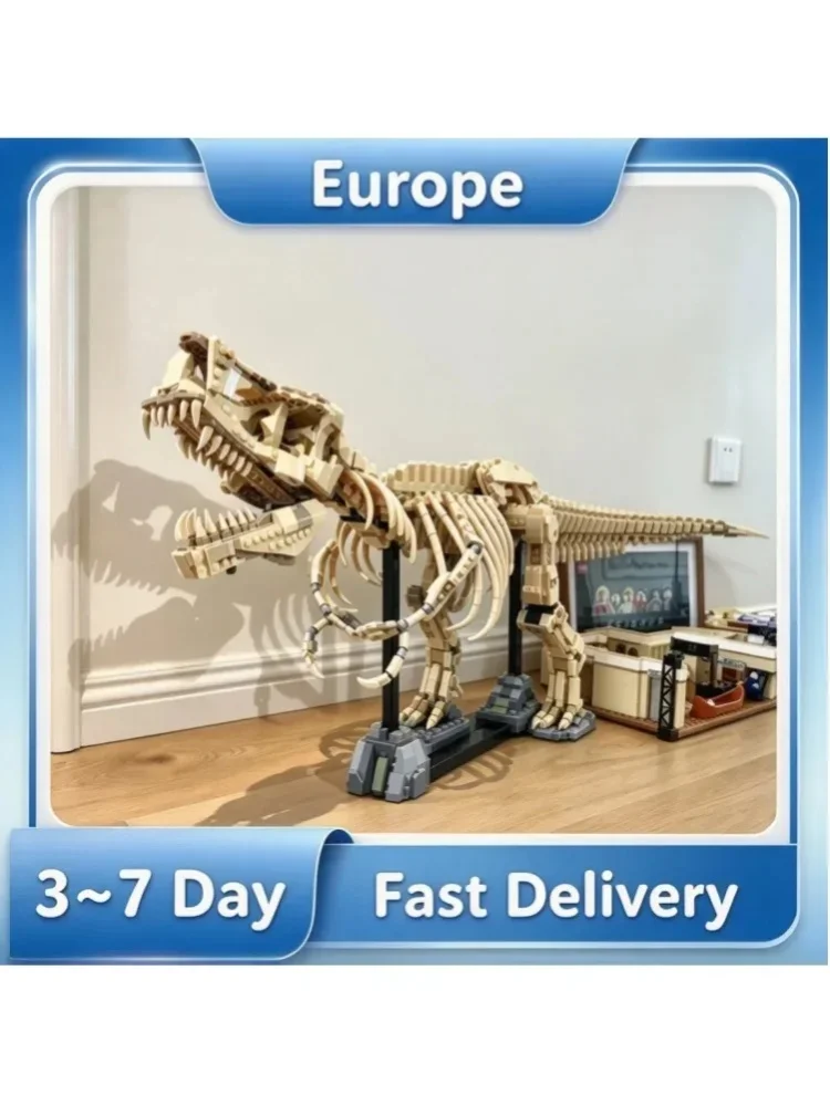 Zestaw klocków do budowania skamieniałości dinozaura MOC, 3145 elementów, model kości tyranosaura do samodzielnego montażu, klocki do budowy dinozaura dla dzieci i dorosłych, kolekcjonerski model do (No box) — Zdjęcie 2 z 2