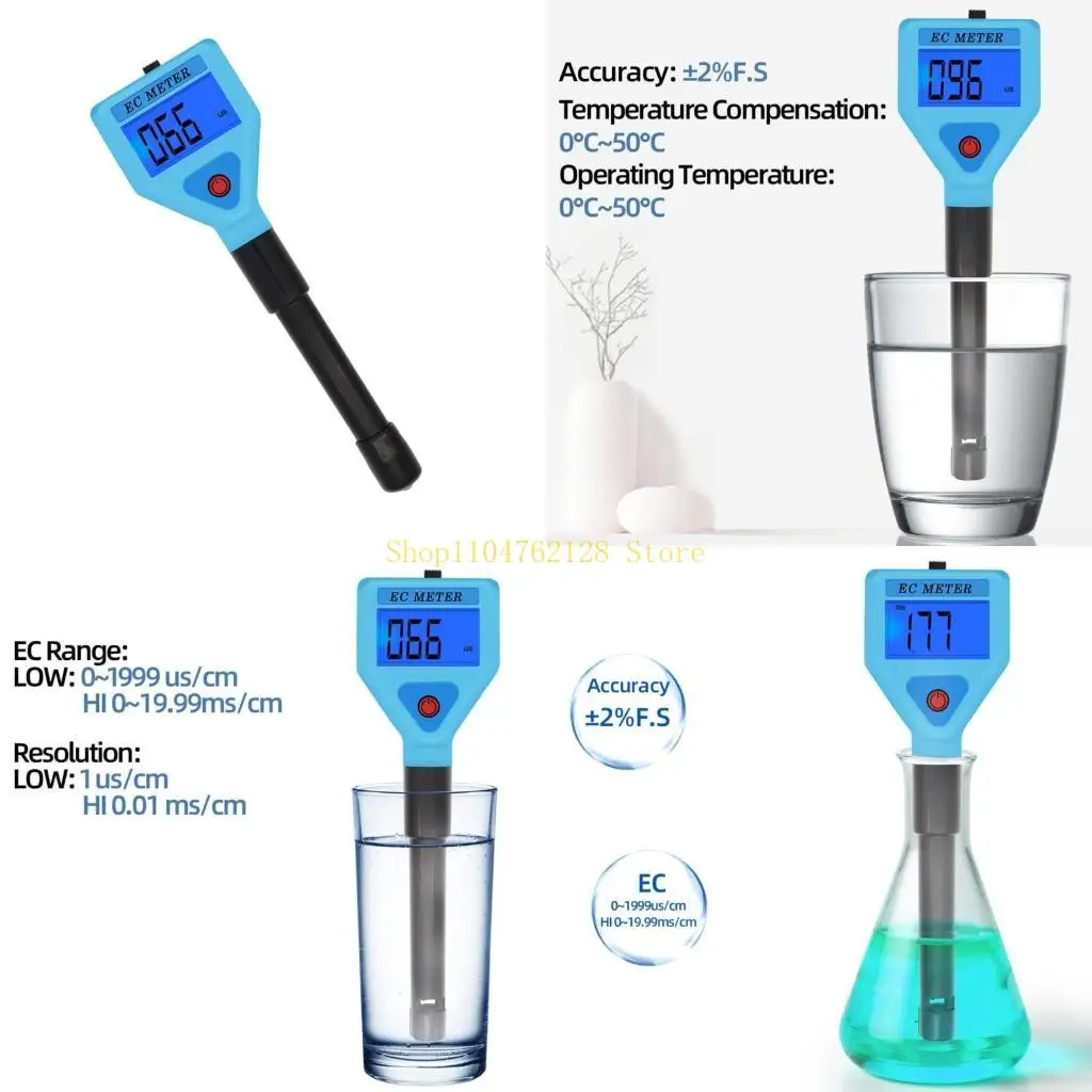 

Усовершенствованный измеритель электропроводности, тестер качества аквариумной воды, профессиональный лабораторный инструмент