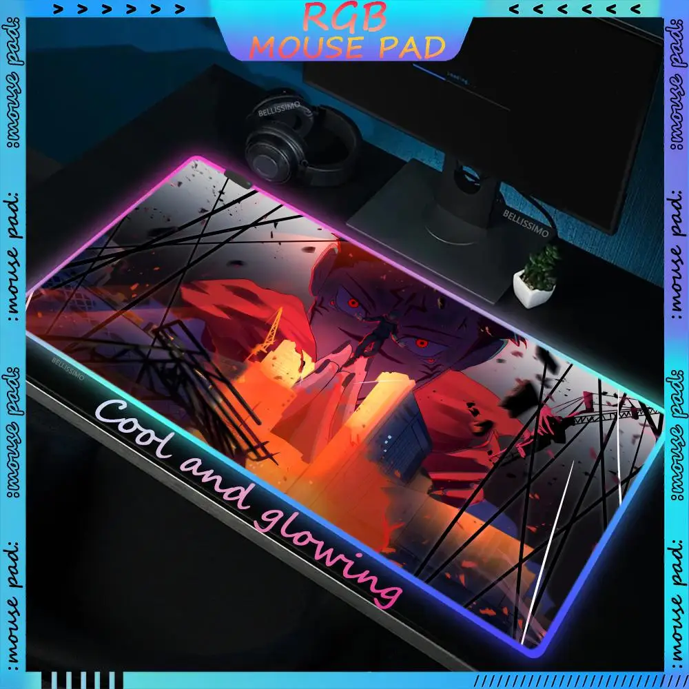 RGB large mouse pads spell war computer pad animation computer game player desktop protection pad XXL desk pad keyboard game mat