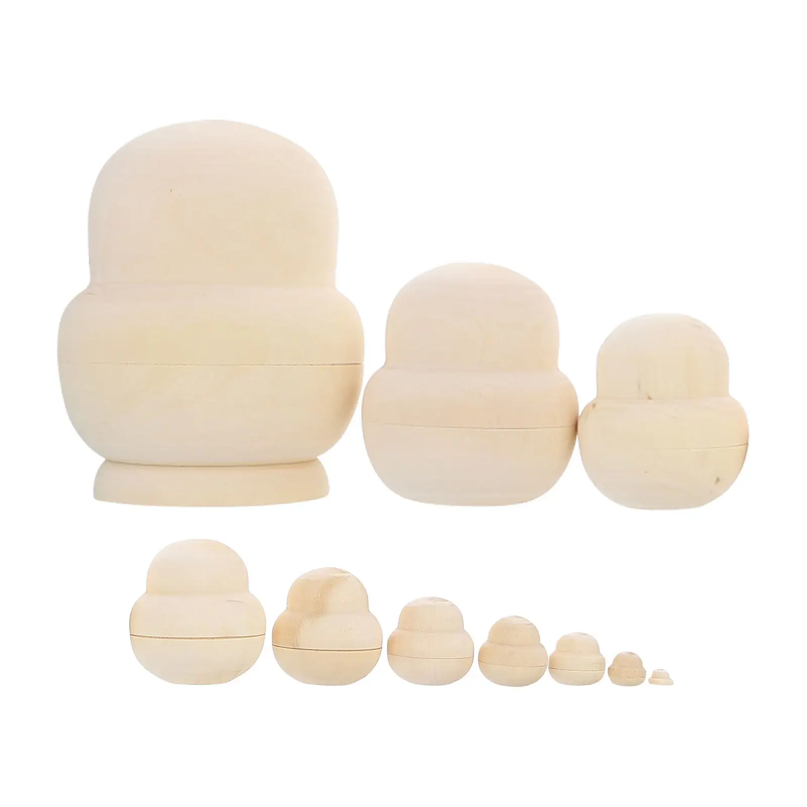 

1Set Unfinished DIY Wooden Russian for Painting and Embellishing Wood Nesting Blank Russian Nesting