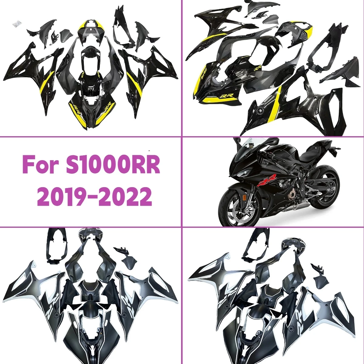 

Fairings Fit 2019-2022 S 1000RR Custom ABS Painted Fairing Set Replacement Fit for 19-22 BMW S1000RR