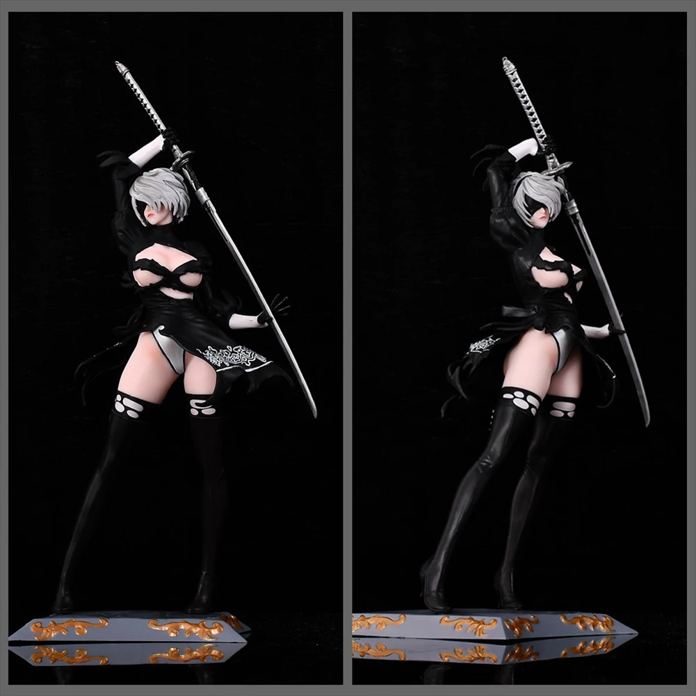Figurka Anime NieR No.2 Typ B Figurka Akcji PVC Model 2B 2Byorha Figurka 2Bautomata Figurka do Podglądu Ozdoby na Biurko Prezenty
