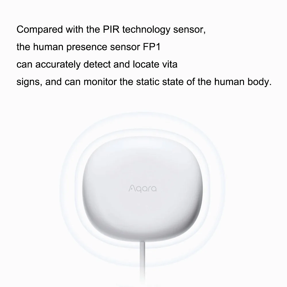 Aqara Sensor de Presença Humana, Corpo Inteligente Existe Detector, ZigBee 3.0, Home for App, FP1, Homekit APP