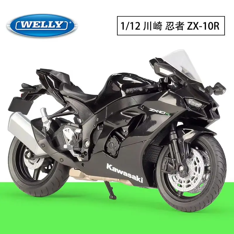 

Hot Welly Kawasaki Ninja Zx-10r 2021 1:12 Scale Alloy Motorcycle Model Realistic Simulation Toy Vehicle Collection