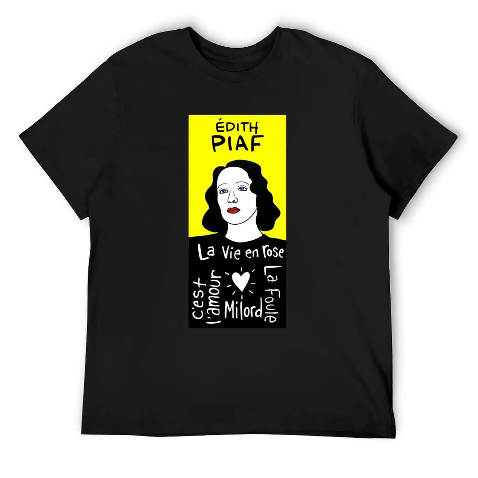 

Edith Piaf Pop Folk Art T-Shirt shirts graphic tee tops Funny t-shirts Anime t-shirt Men's t shirts