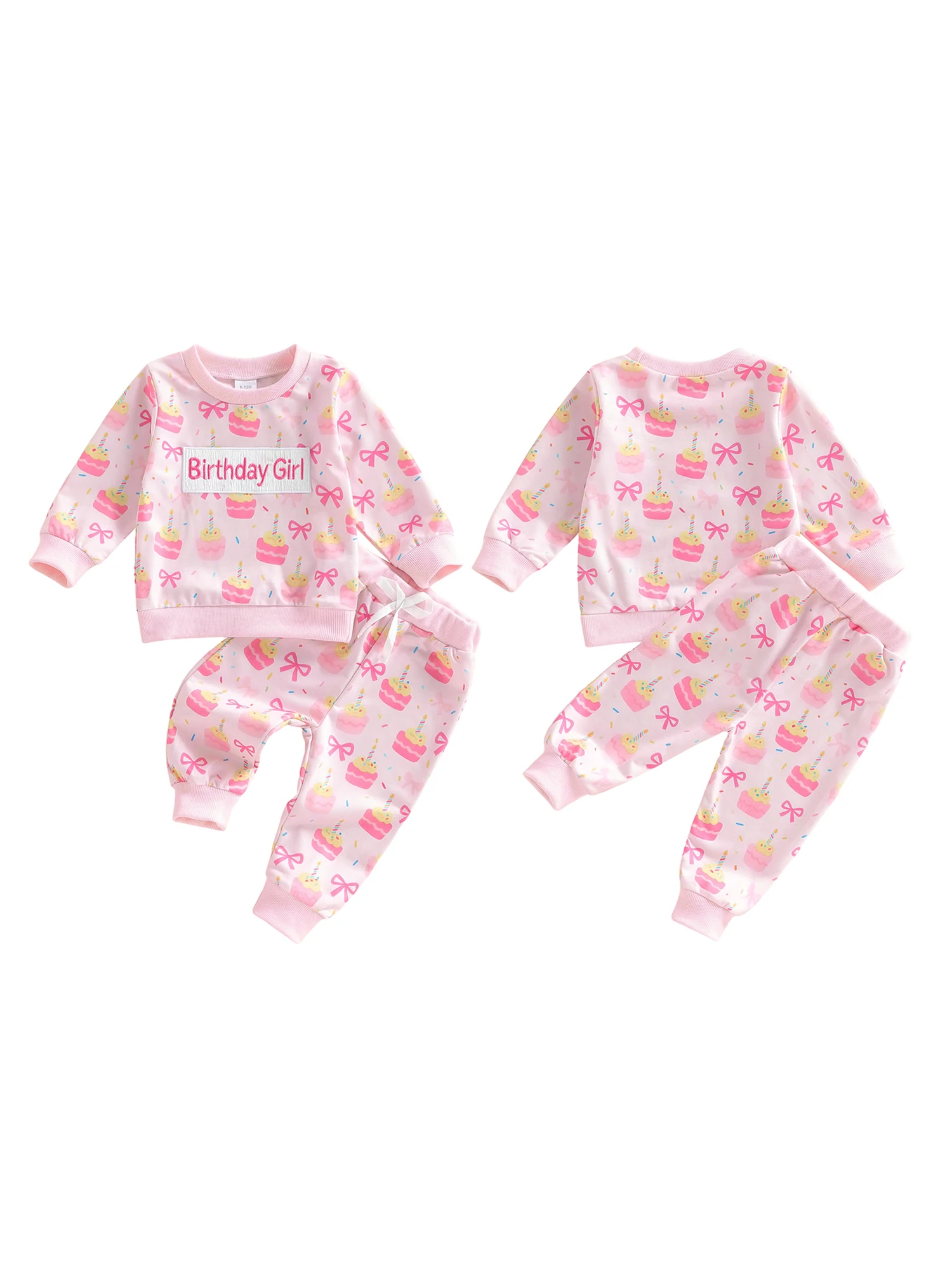 طقم ملابس عيد ميلاد للأطفال الرضع الأولاد مع قلنسوة وسروال مطبوع عليه بالون مكون من قطعتين للفتيات الصغيرات #4