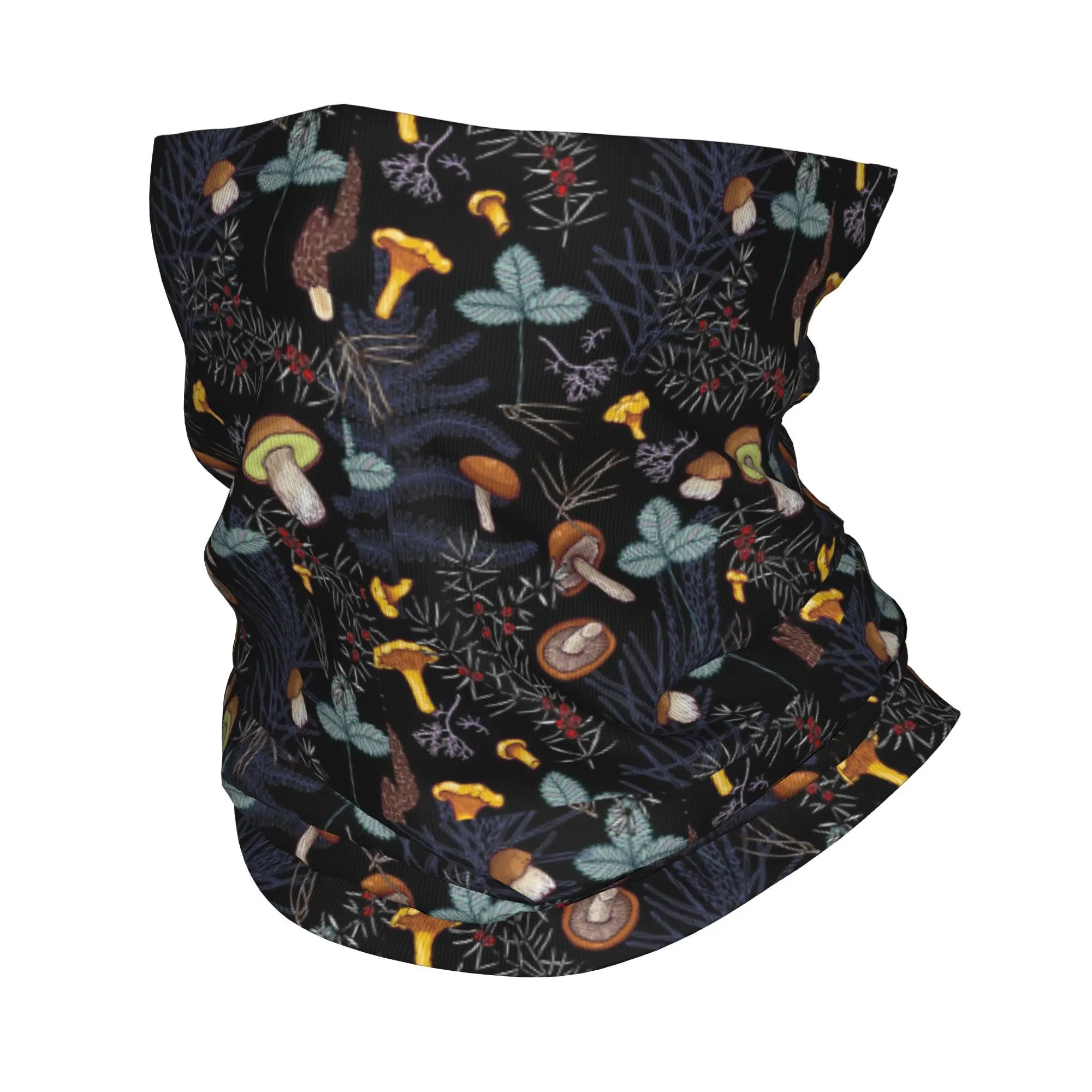 فطر الغابة البرية الداكنة باندانا غطاء الرقبة المطبوعة الوجه وشاح متعدد الاستخدام قناع الوجه المشي لمسافات طويلة الصيد للجنسين الكبار كل موسم