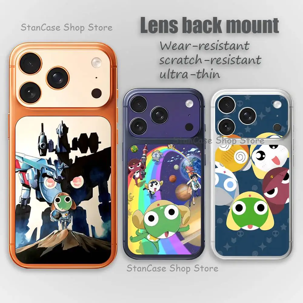 

K-Keroro G-Gunsou Frog Tear Down Fiber Skin Wrap Change Case for IPhone 17 Pro Max Back Sticker Cover