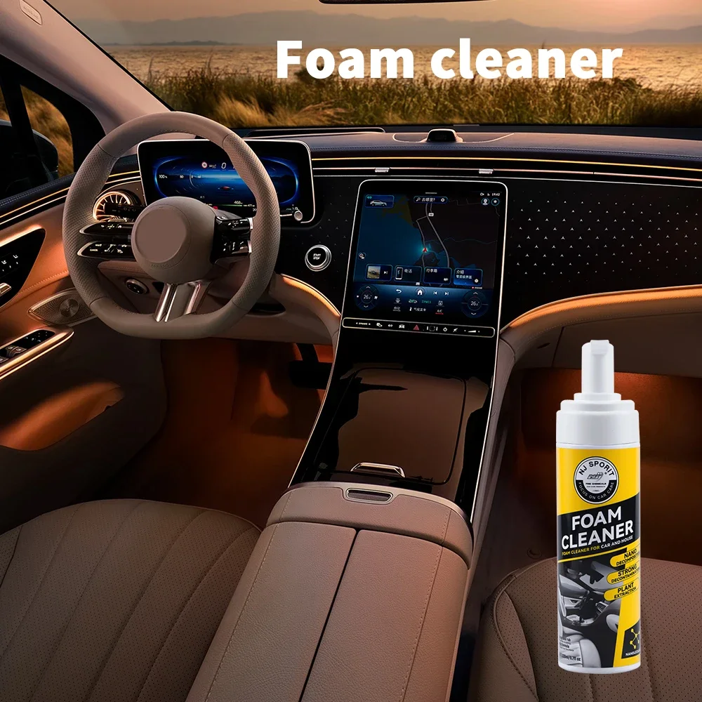 Car Interior Cleaner 200ml Interior and Dashboard Cleaner Multifunctional High Foam Car Cleaner Interior for Cars