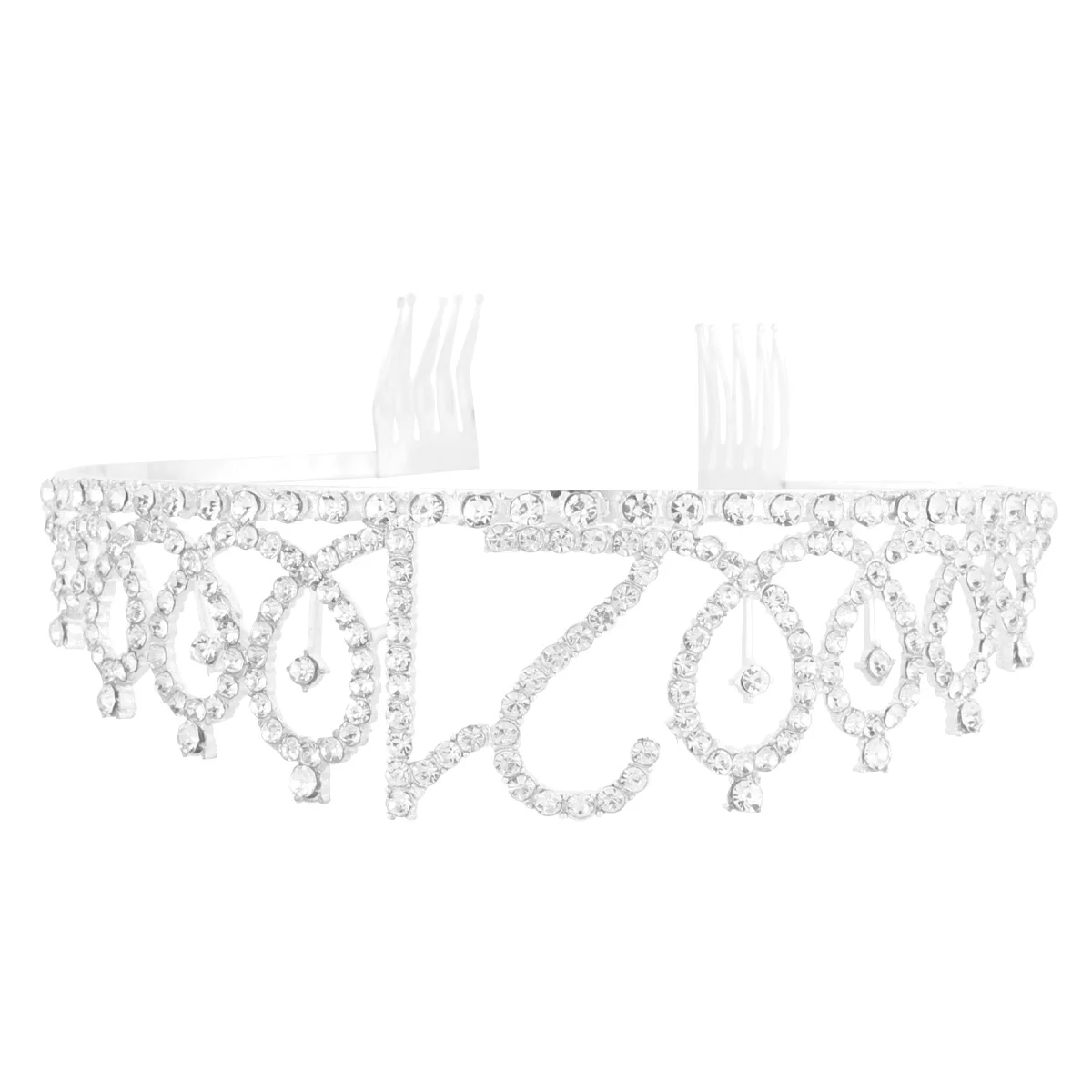 

1 шт., корона на день рождения со стразами, серебряный сплав, номер, дизайн, вставка, расческа для вечеринки, сверкающее украшение, корона на день рождения