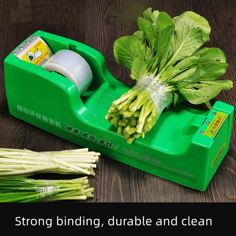 Macchina per rilegatura verde per supermercato macchina per rilegatura a nastro per verdure fresche a film fresco macchina per rilegatura a macchina per rilegatura