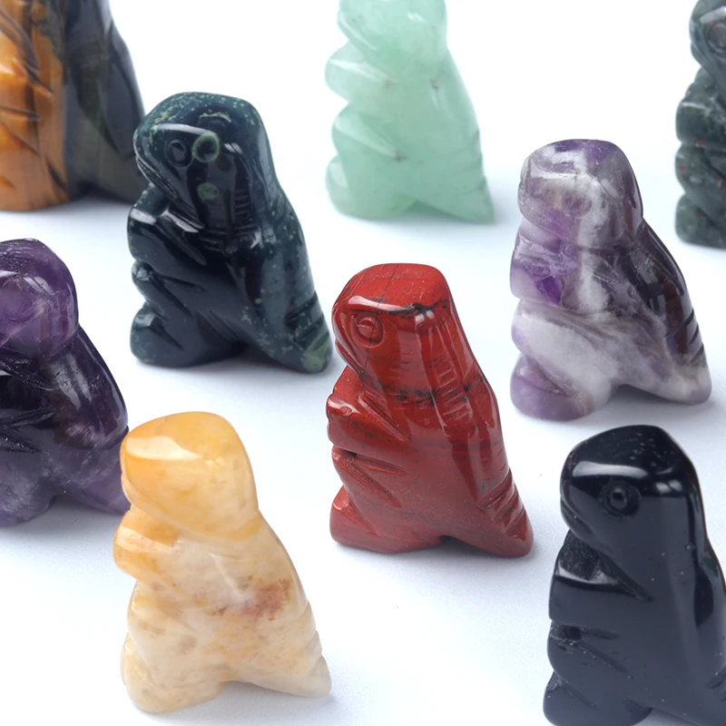 18x28 مللي متر ديناصور شكل الأحجار الكريمة الخرز لا شيء ثقب شكل حيوان صغير الطبيعية شبه الكريمة حجر النقش تمثال الحلي