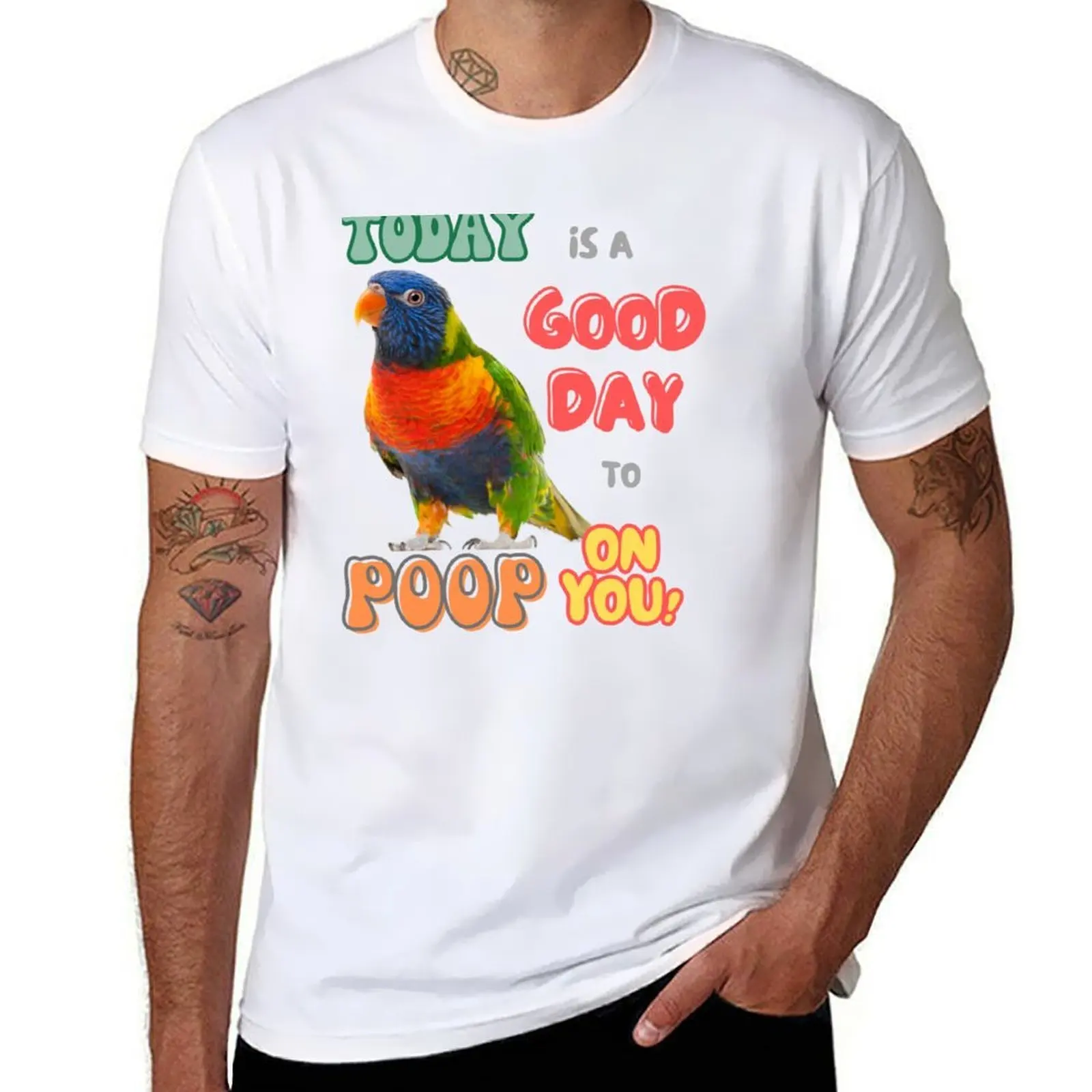 

Rainbow lorikeet, Loriini bird, Small Parrot, Parakeet, Today is a good day to poop on you T-Shirt