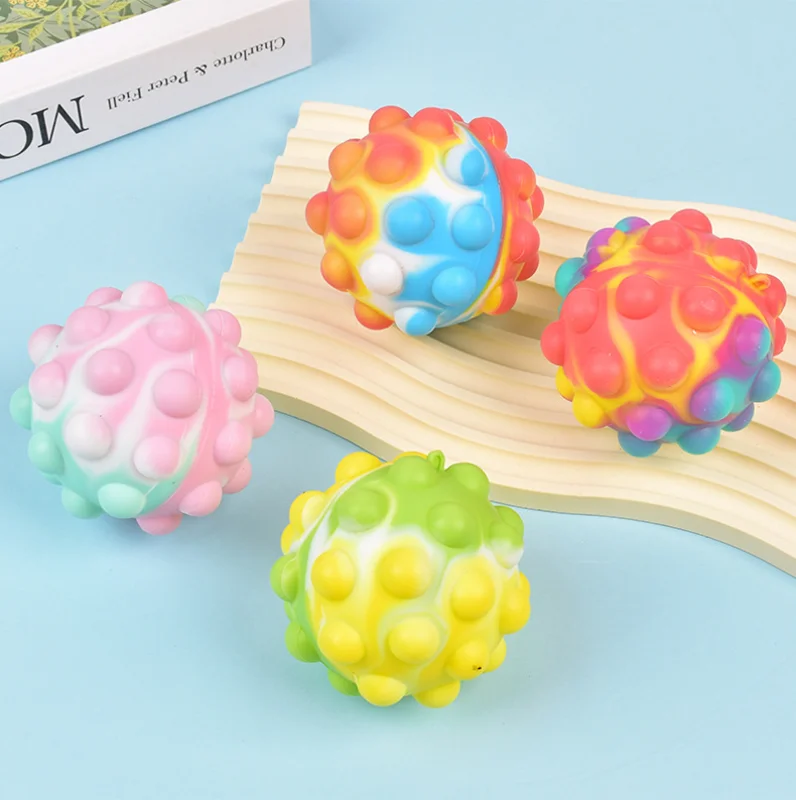 2 pezzi palla antistress giocattoli agitarsi palla 3D push bubble ADHD autismo sollievo dallo stress giocattoli sensoriali bomboniere per bambini adulti