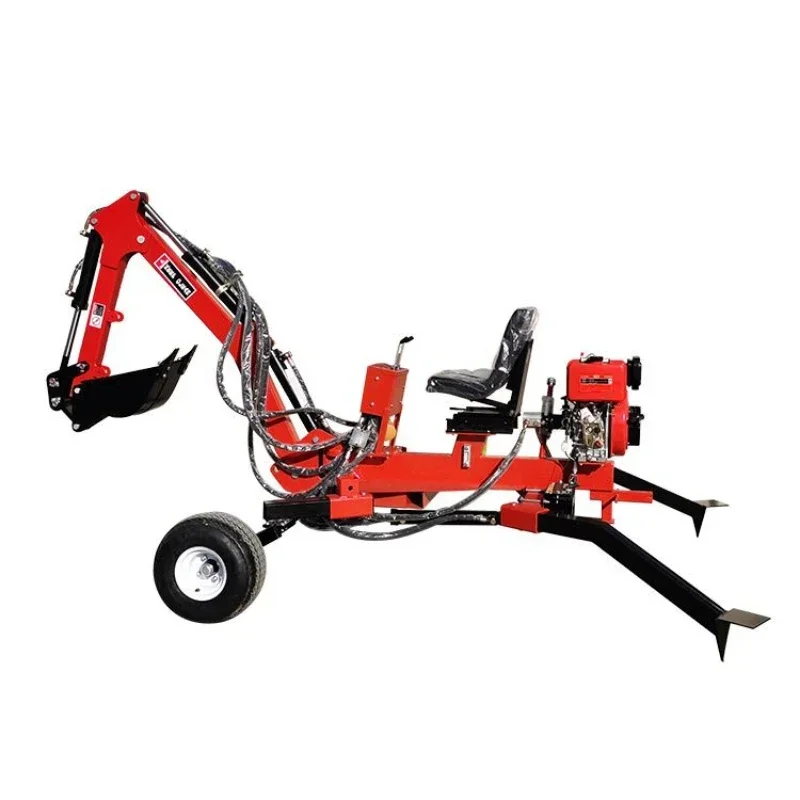 China Factory High Efficiency Professional Farm Machinery Gasoline Backhoe Tractor Excavator 15h 9h Atv Backhoe