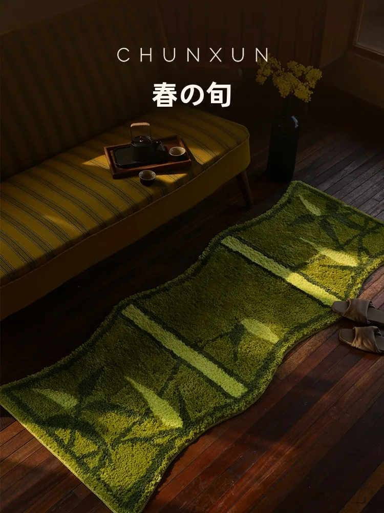 

Весенний утолщенный противоскользящий длинный ковер-дорожка для спальни, прикроватный, для центральной части комнаты, в новом китайском стиле, напольный коврик