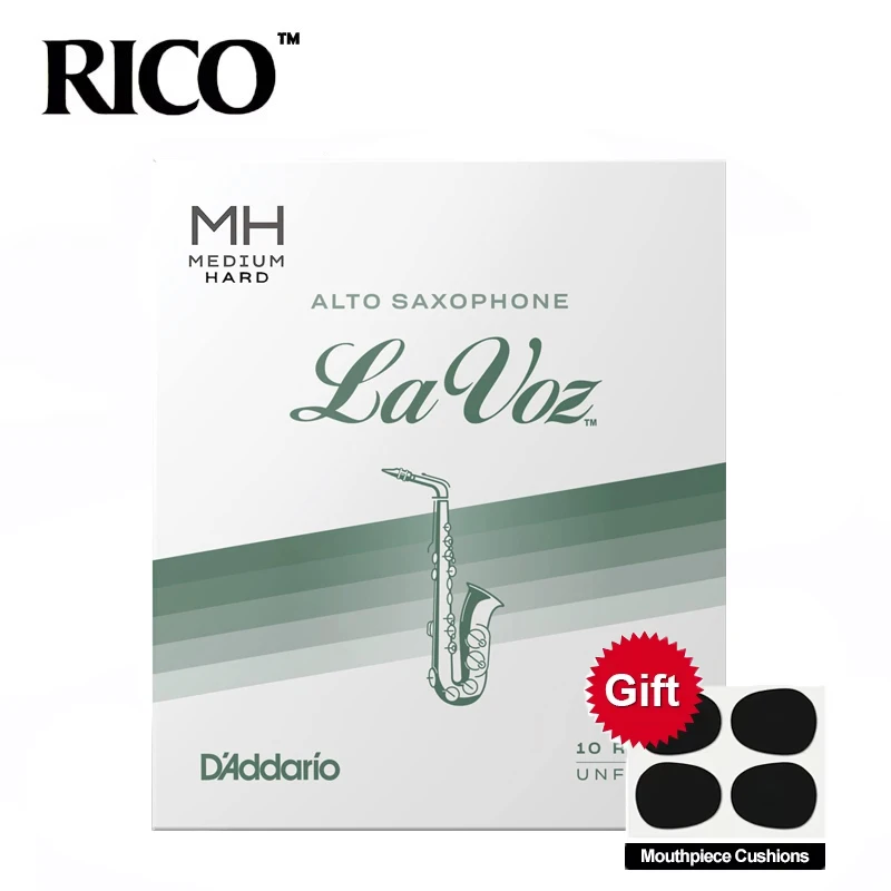 RICO La Voz Alto Sax Reeds / Saxophone Alto Eb Reeds, Strength Medium-Soft / Medium, 10-pack [Free shipping]