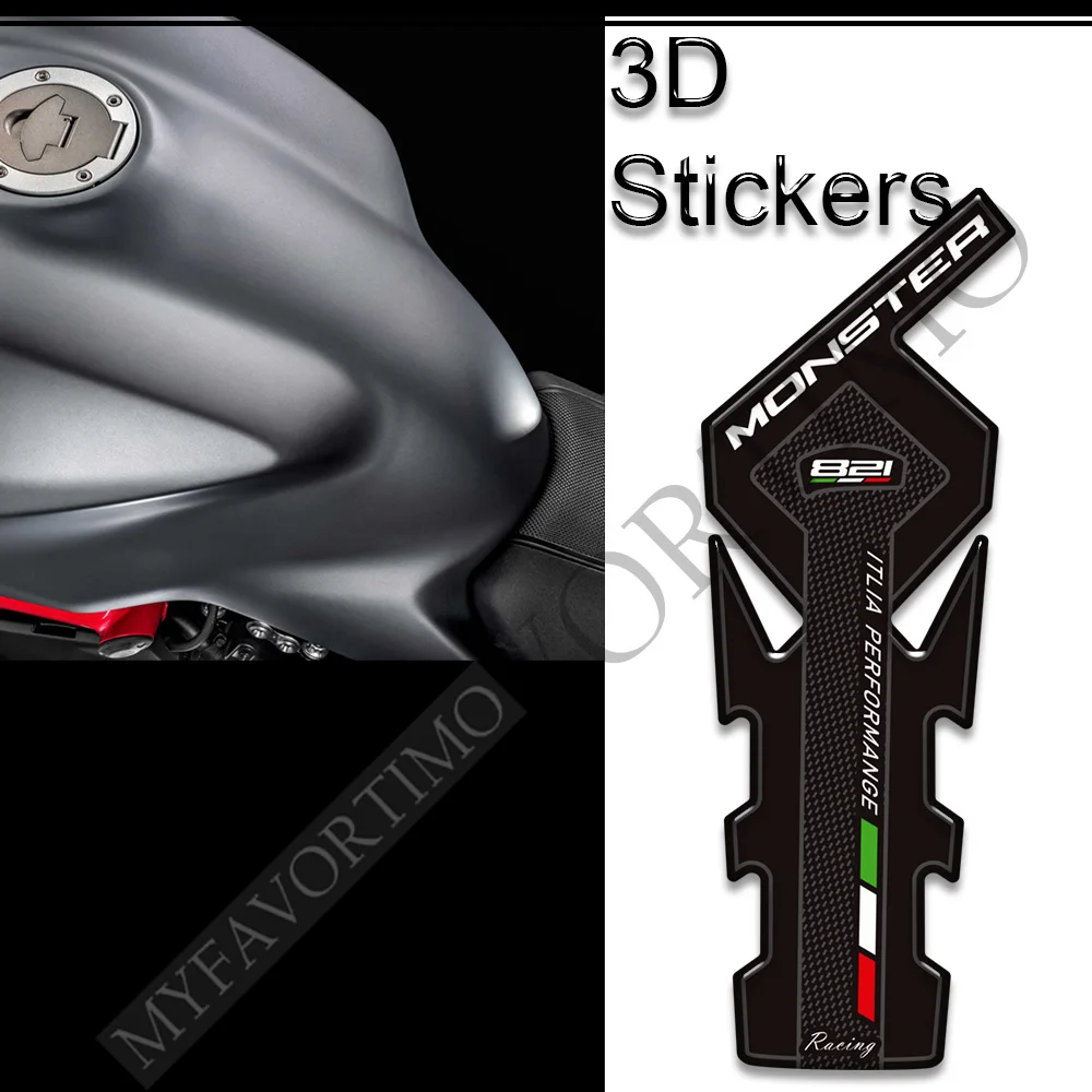 

Для Ducati Monster 821, накладка на бак мотоцикла, ручки, наклейки, наклейки, комплект для газа, мазута, защита колена, бак, накладка