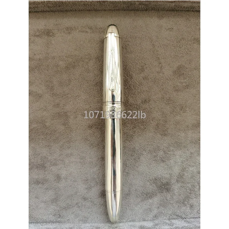 DAJI Hammer Patterned/Bright Silver Fountain Pen NO.6 For MB 146 Large Capacity Ink Business Stationery Office Writing Gift