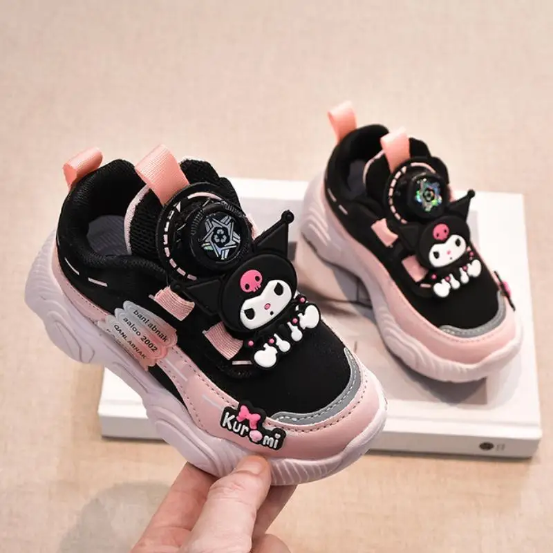 

Cute Sanrioskuromi Children's Shoes Sneakers Fall Children Casual Shoes Rotating Button Shoes Good-Looking Sneakers Fashion Gift